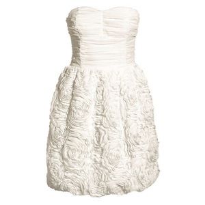 H&M The Garden Collection Strapless Ivory Dress